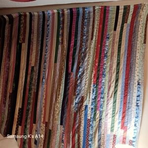 Multicolored Striped Quilt